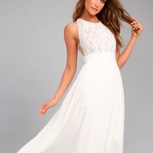 New Lulus White Lace Maxi Dress